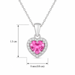 Pink Heart Halo Pendant